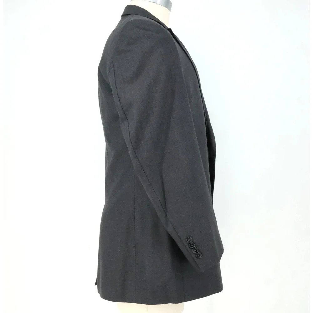 Jos A Bank Sport Coat Mens 40L Gray Wool Silk Tweed Lined Blazer Jacket Preppy